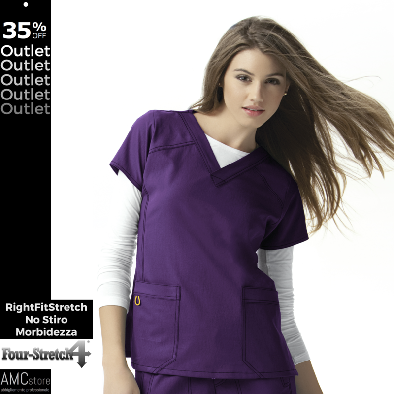 4STRETCH Sporty Casacca donna scollo a V