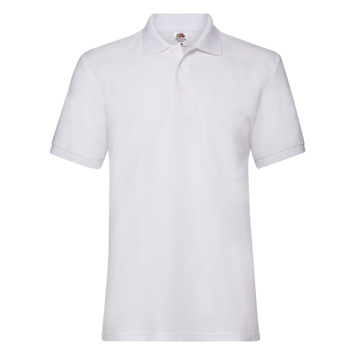 FRUITOFTHELOOM 65/35 Pocket polo, Colore: 30 bianco