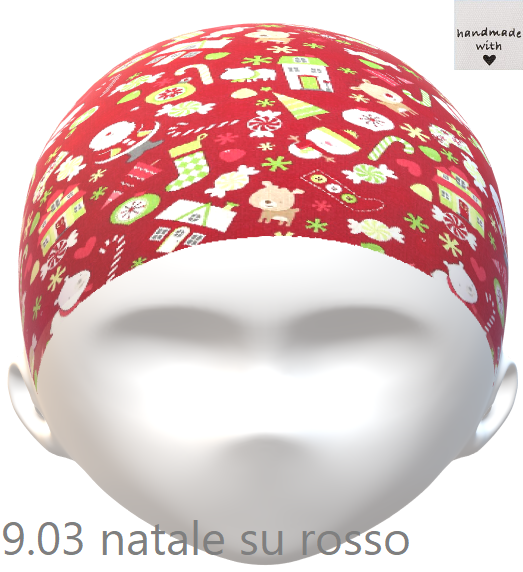 PopHats Cappellino 9.03 &quot;Natale su rosso&quot;