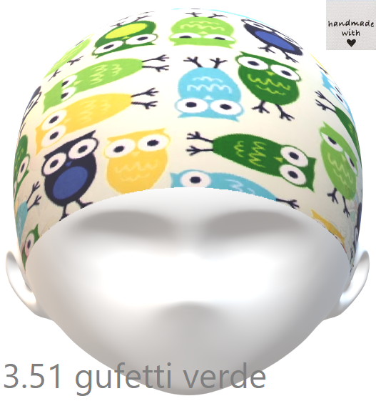 PopHats Cappellino 3.51 &quot;Gufetti verde&quot;