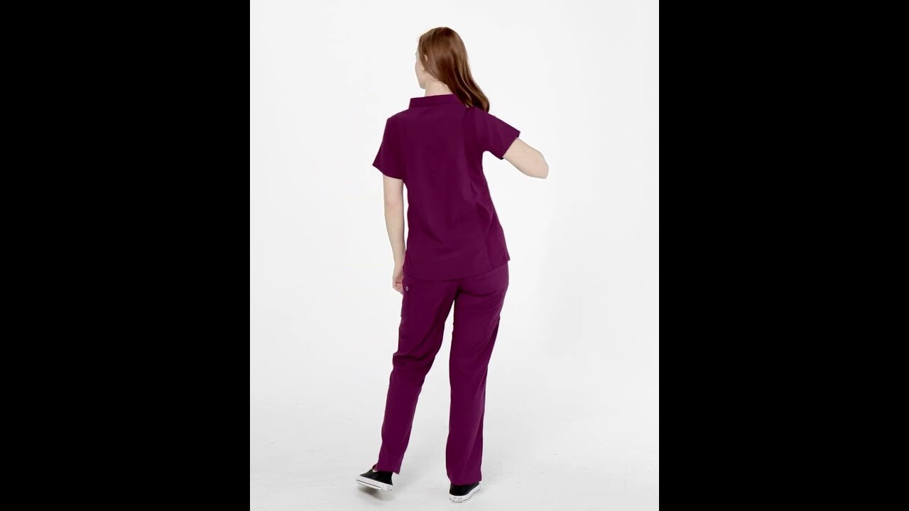 Casacca donna 6955 scollo a V polo white