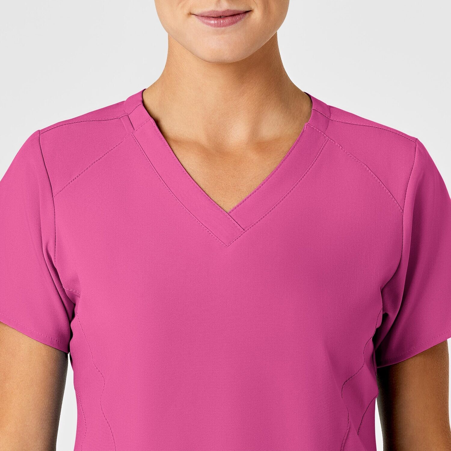Casacca donna 6155 scollo a V hot pink