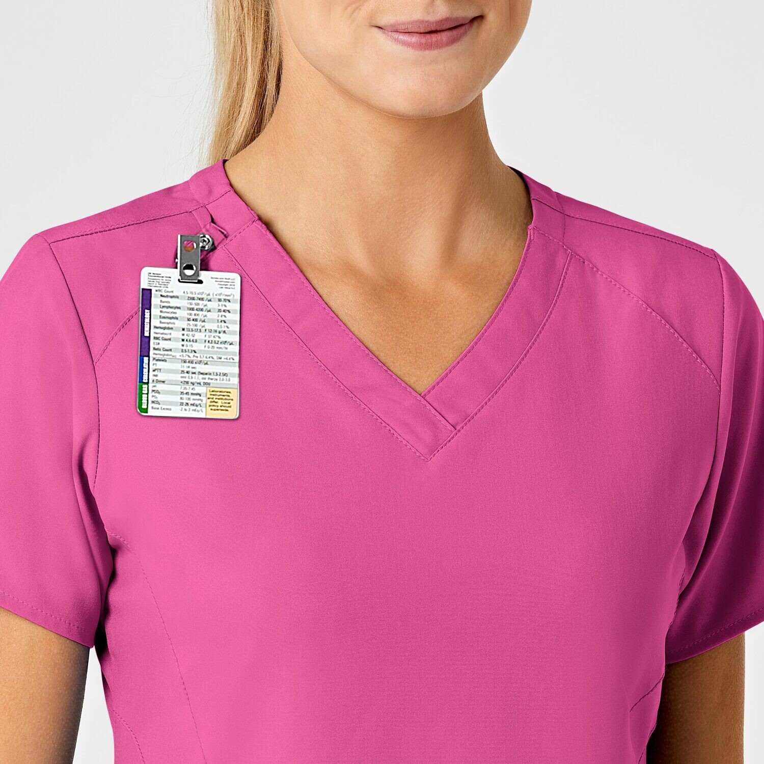 Casacca donna 6155 scollo a V hot pink