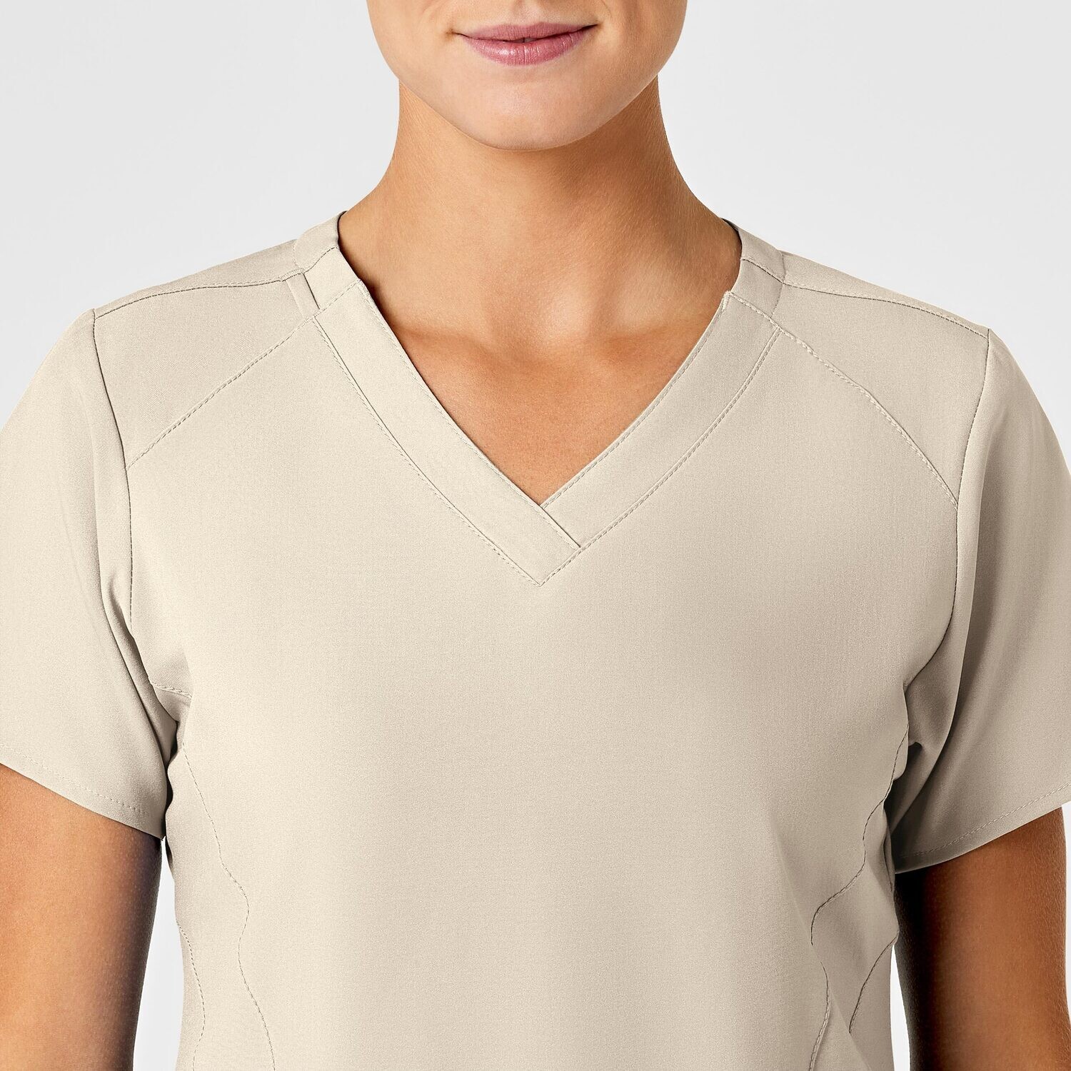 Casacca donna 6155 scollo a V khaki