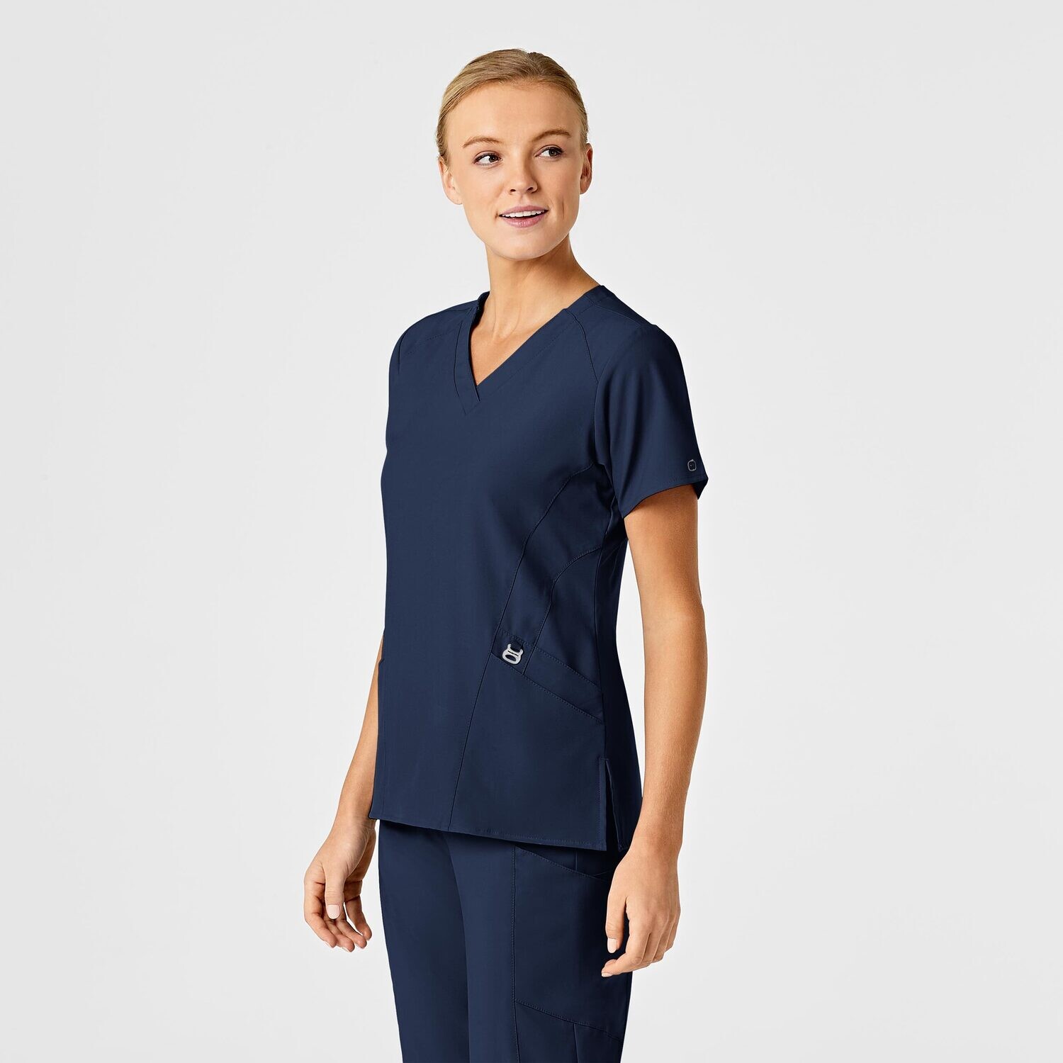 Casacca donna 6155 scollo a V navy blue