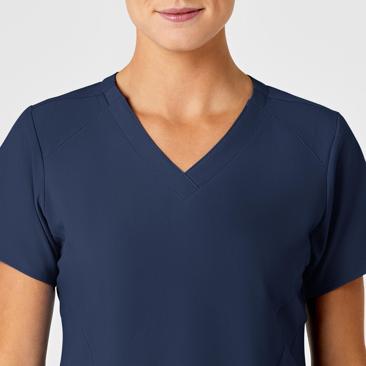 Casacca donna 6155 scollo a V navy blue