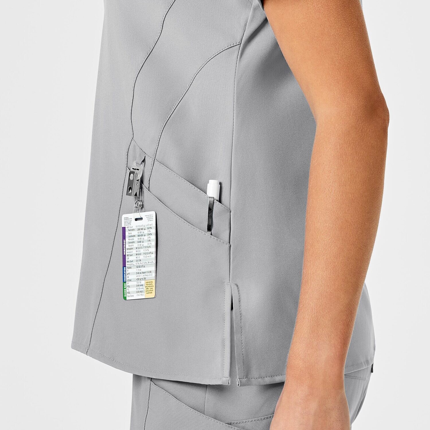 Casacca donna 6155 scollo a V grey
