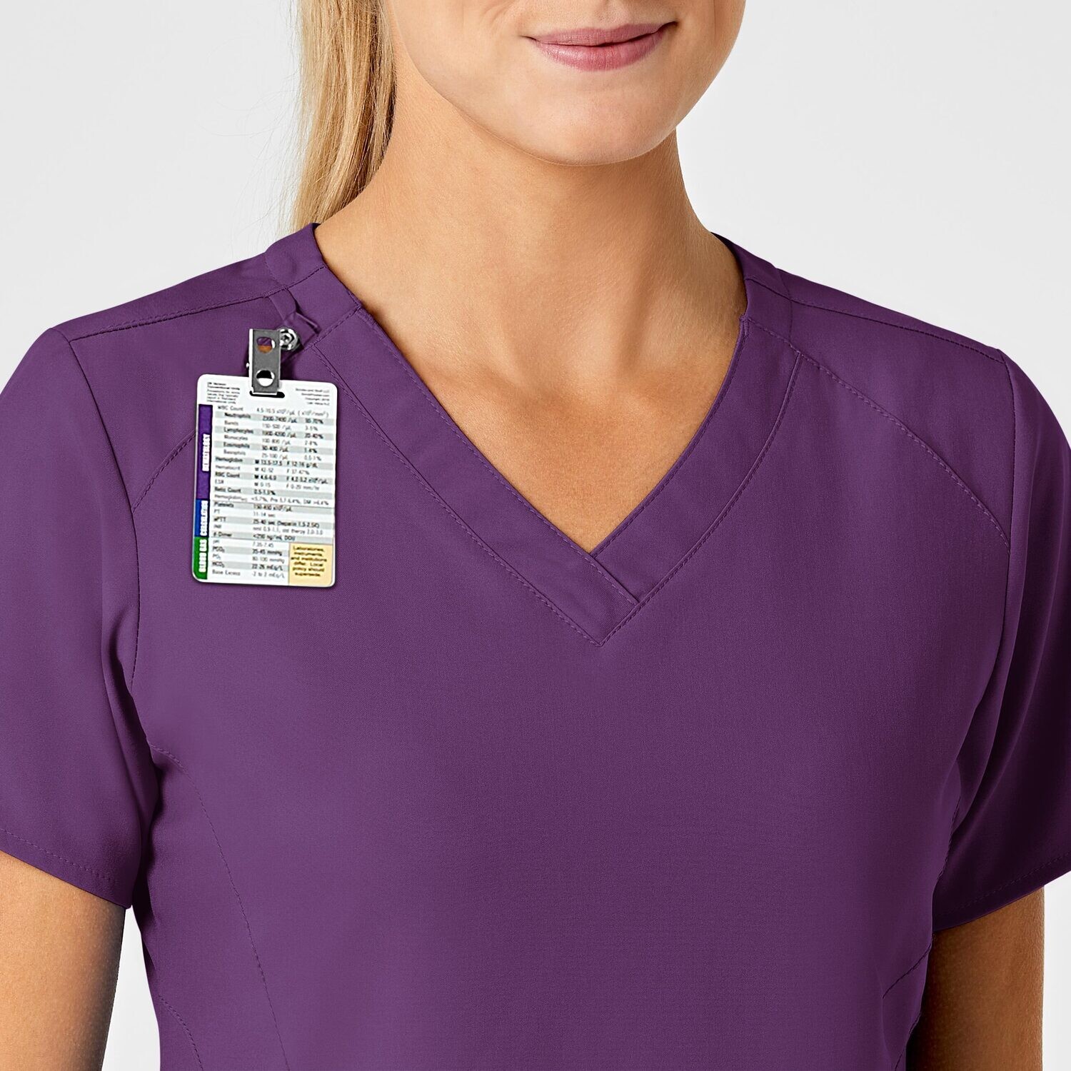 Casacca donna 6155 scollo a V eggplant