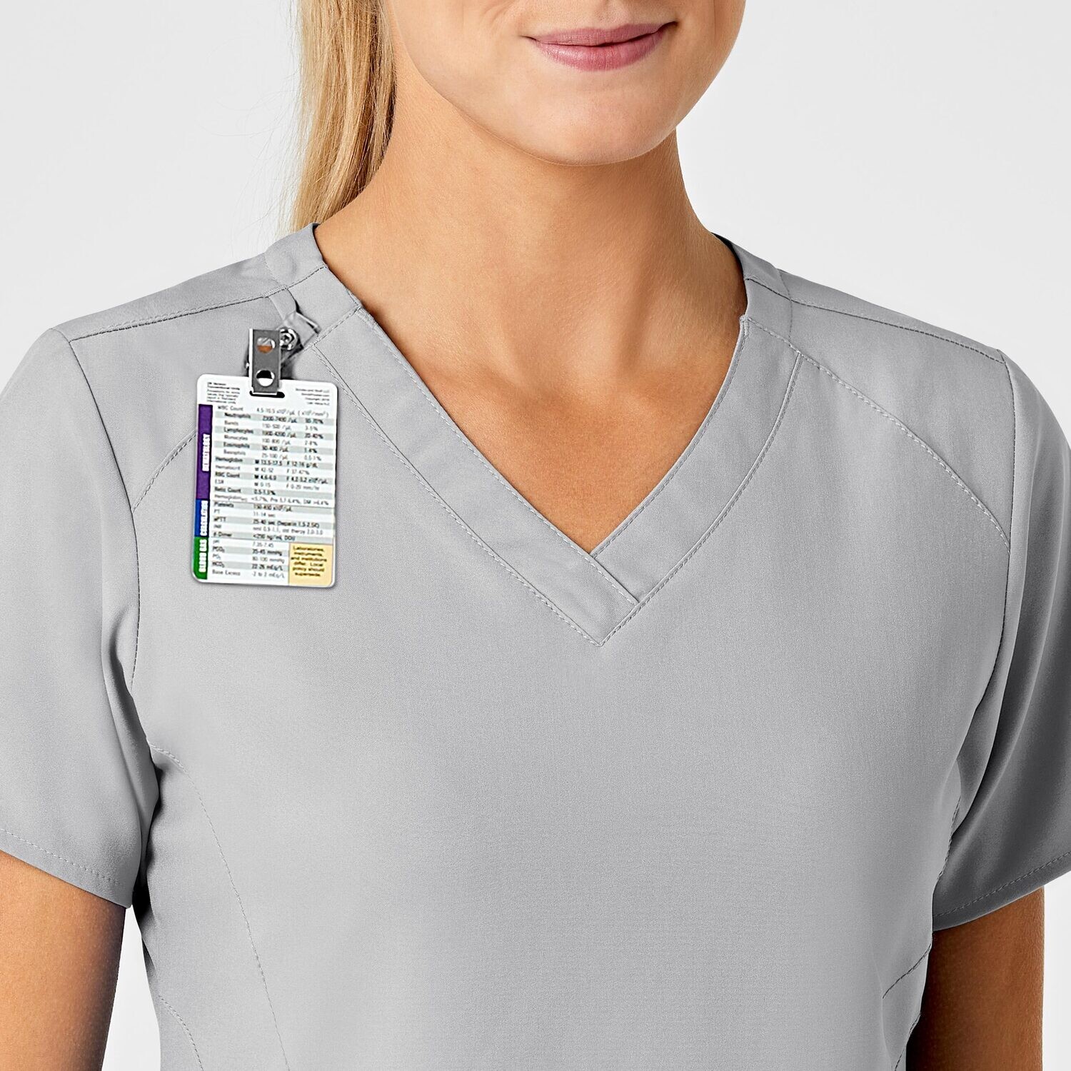 Casacca donna 6155 scollo a V grey