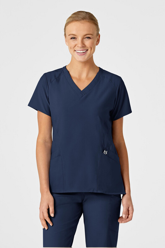 Casacca donna 6155 scollo a V navy blue