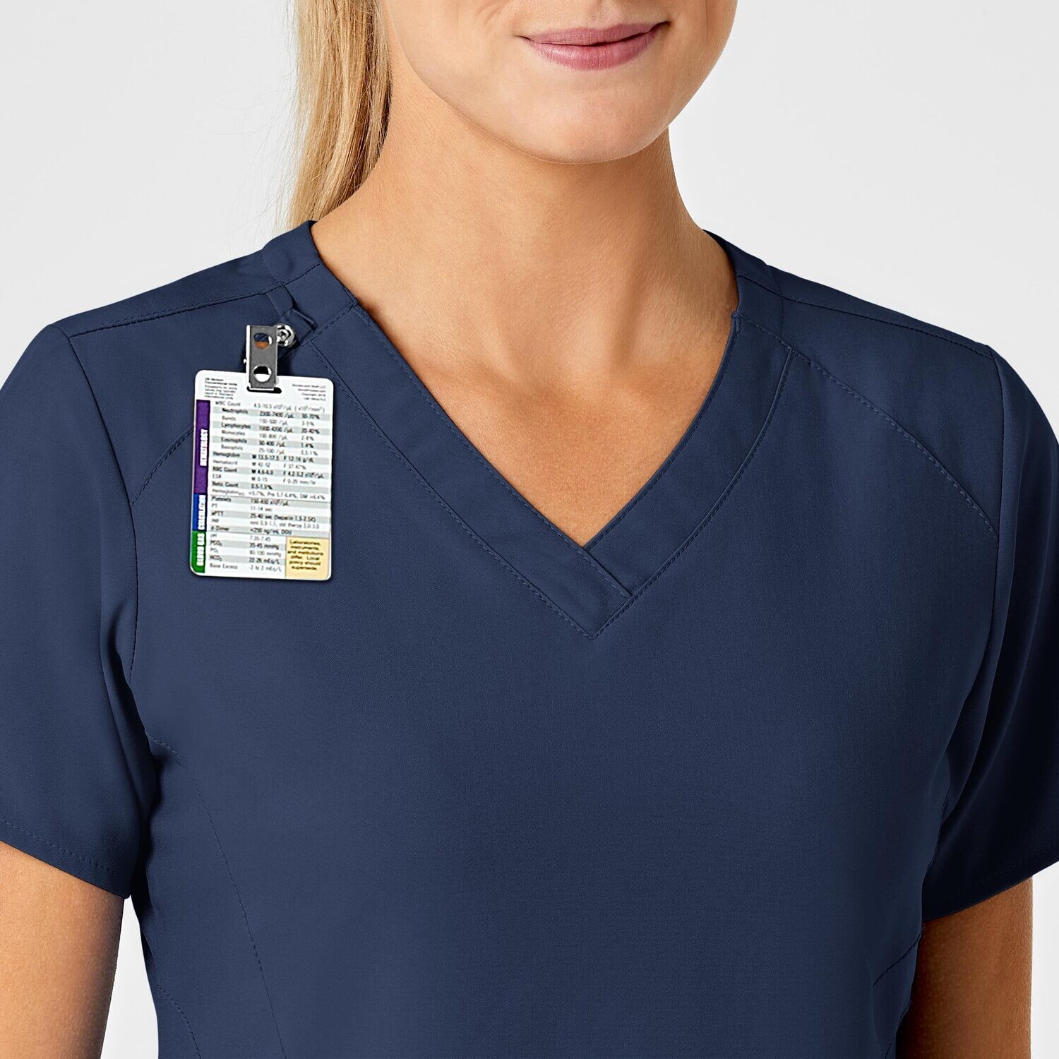 Casacca donna 6155 scollo a V navy blue