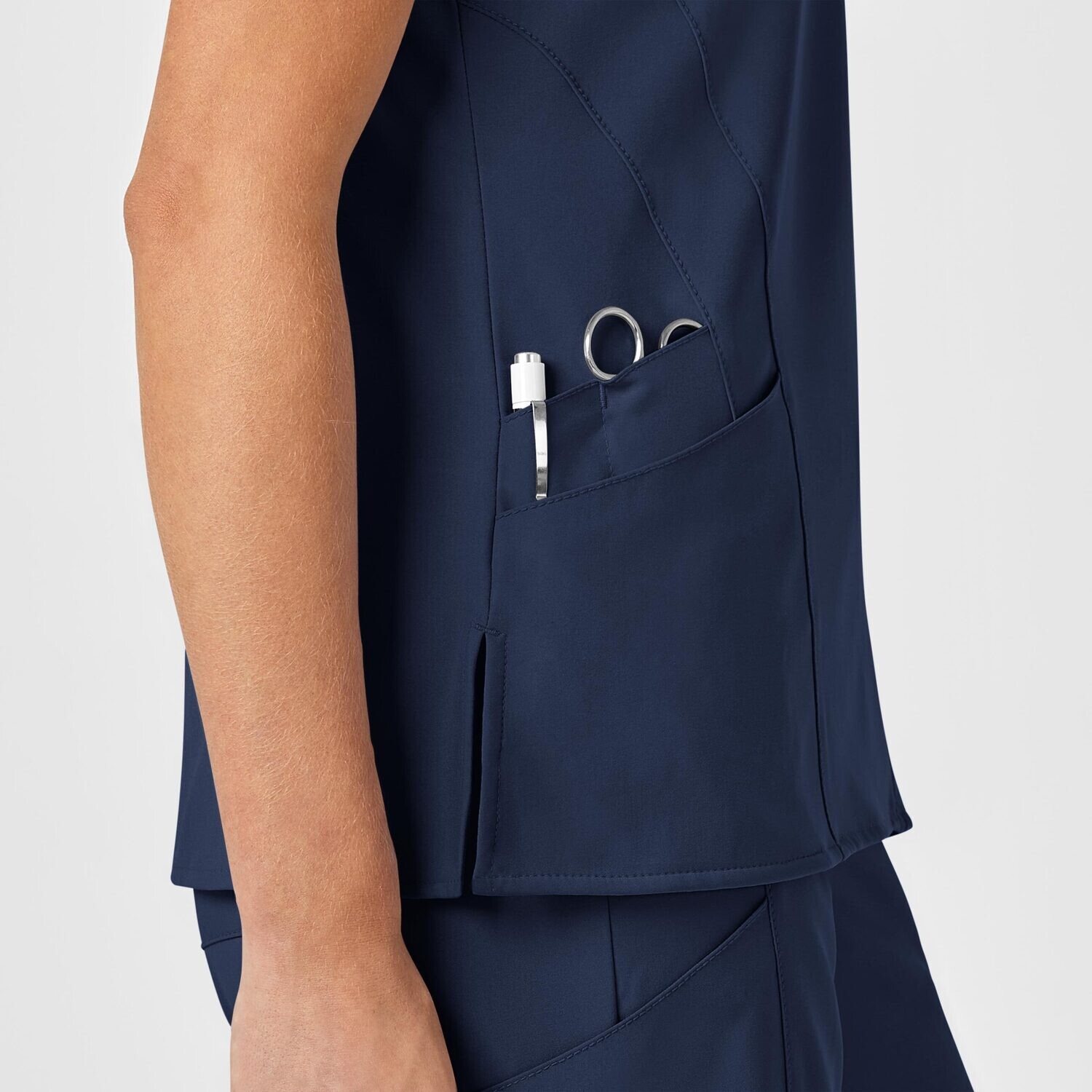 Casacca donna 6155 scollo a V navy blue