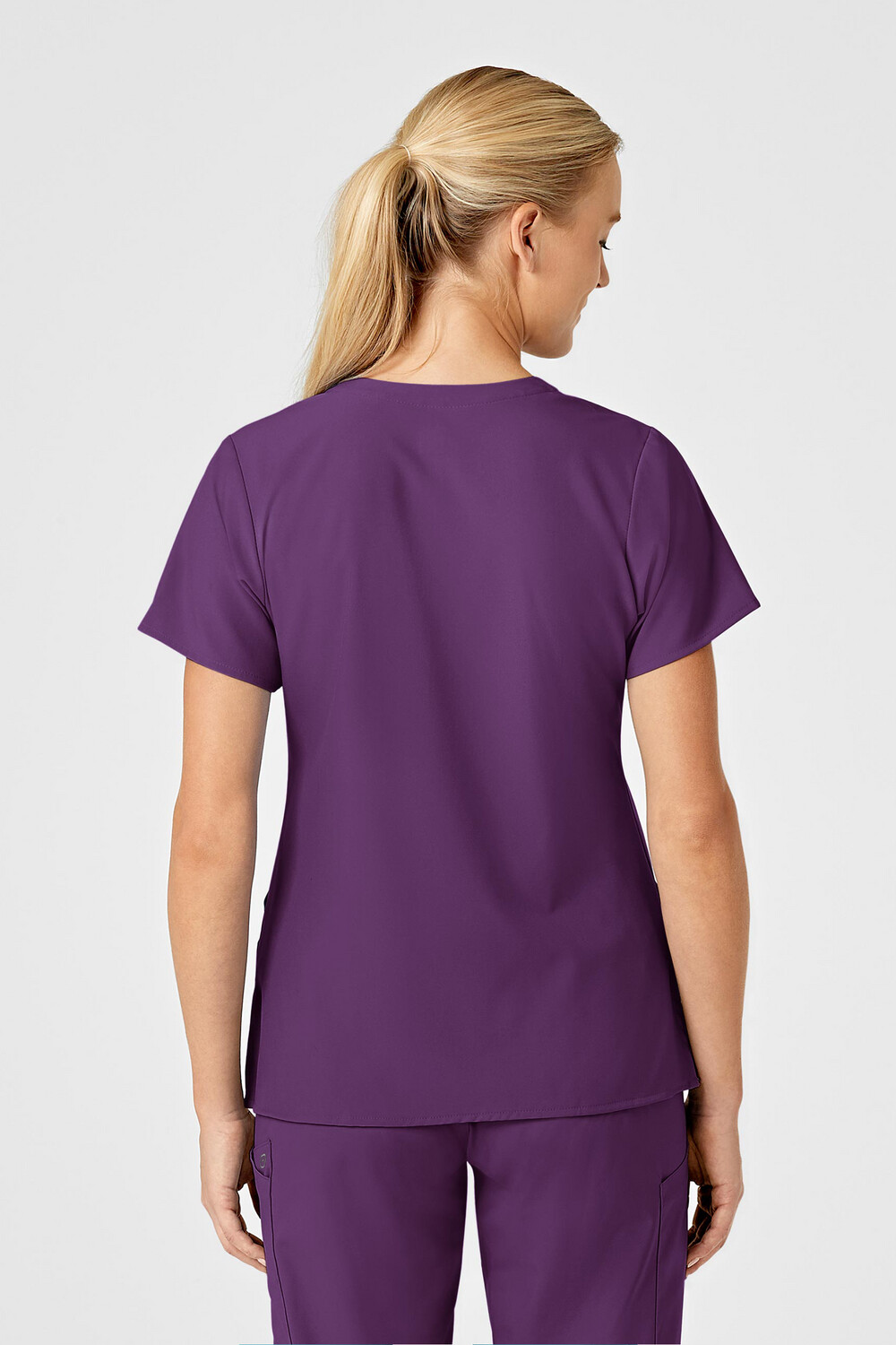 Casacca donna 6155 scollo a V eggplant