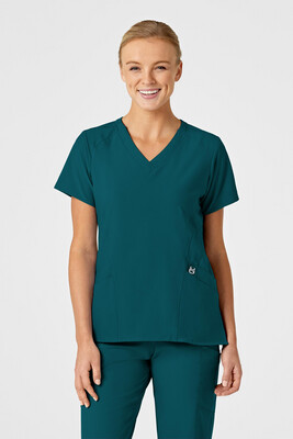 Casacca donna 6155 scollo a V caribbean blue