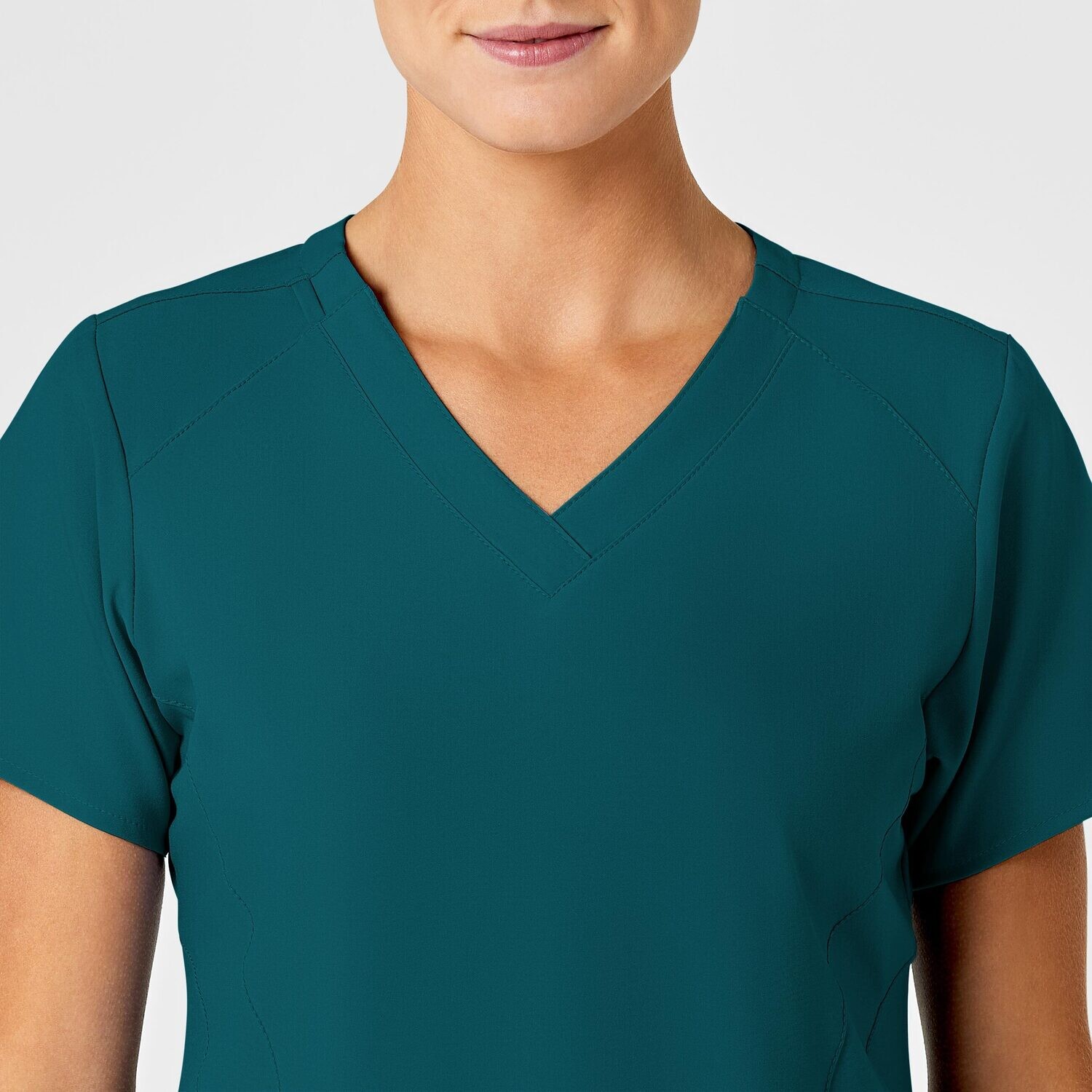 Casacca donna 6155 scollo a V caribbean blue