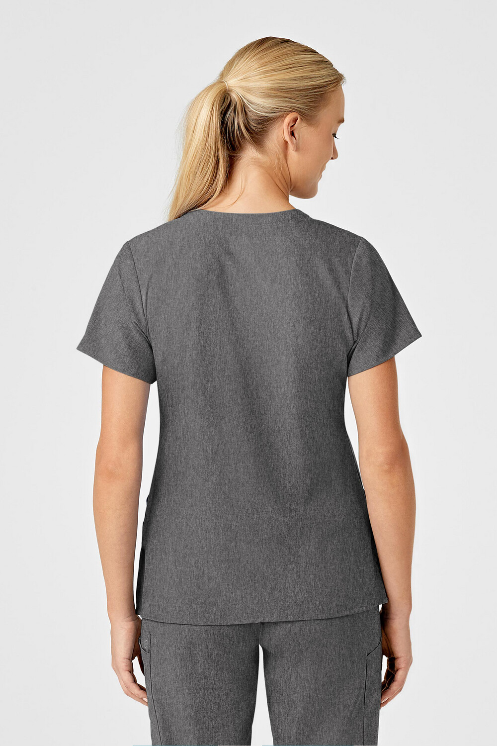 Casacca donna 6155 scollo a V charcoal heather