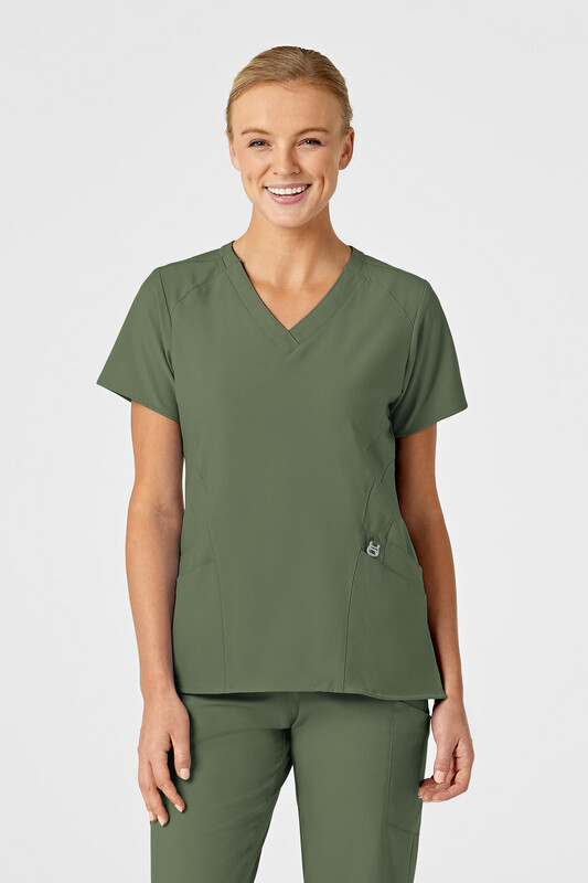 Casacca donna 6155 scollo a V olive