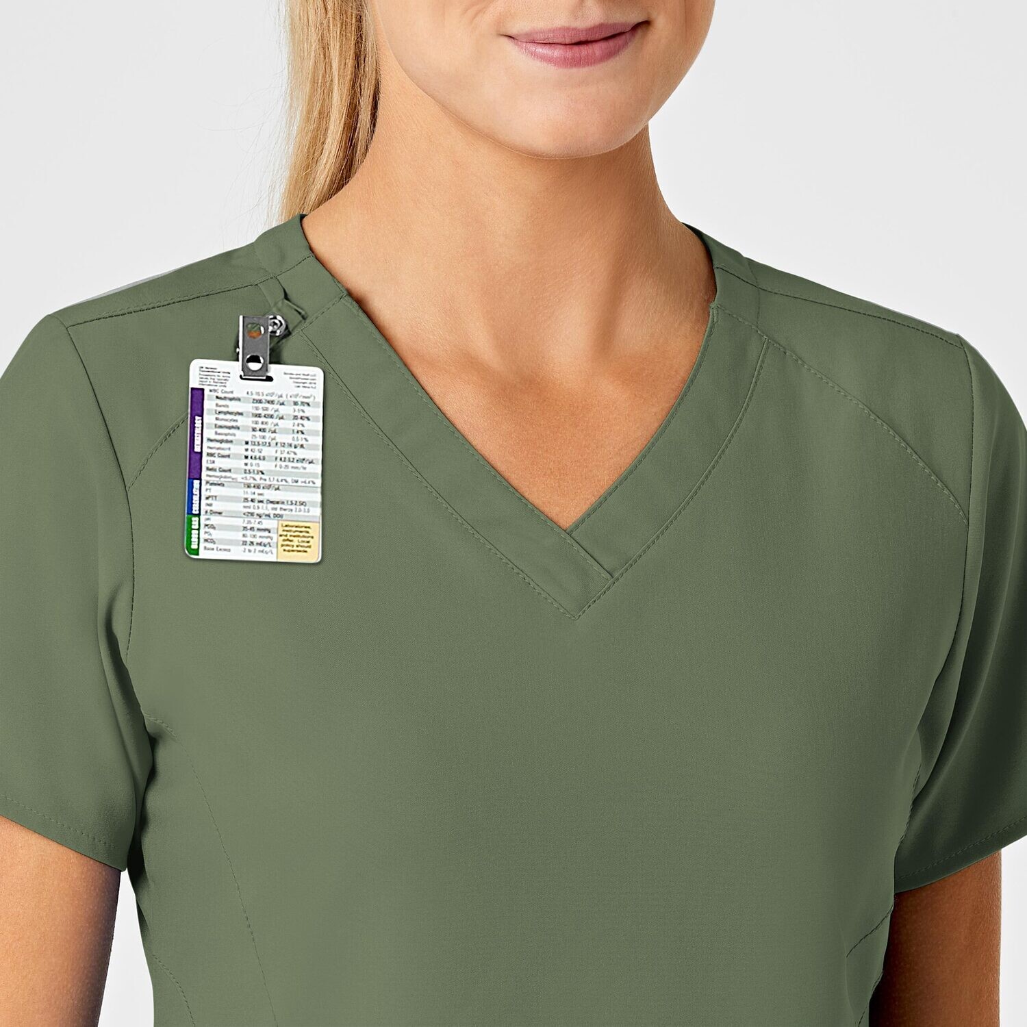 Casacca donna 6155 scollo a V olive