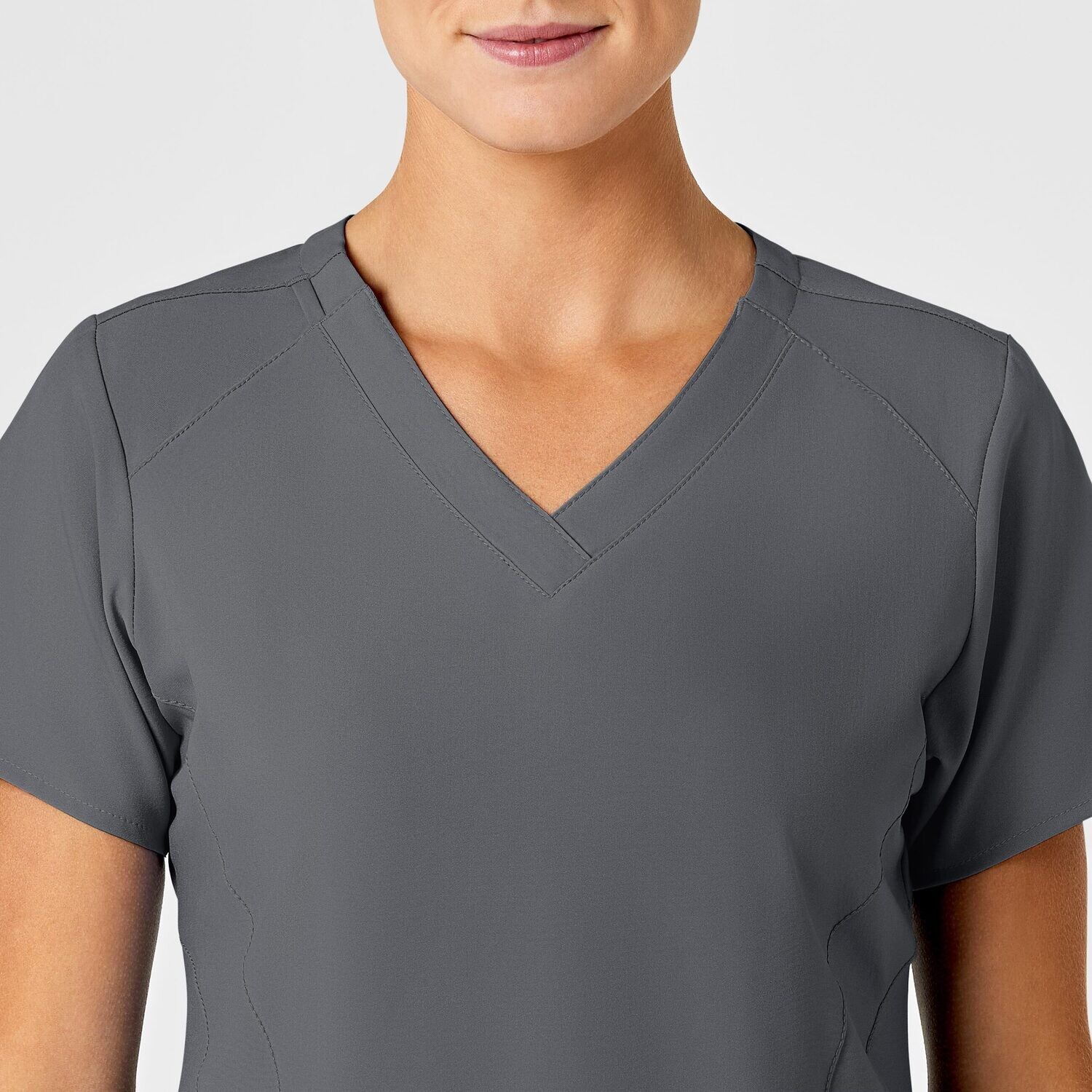Casacca donna 6155 scollo a V pewter