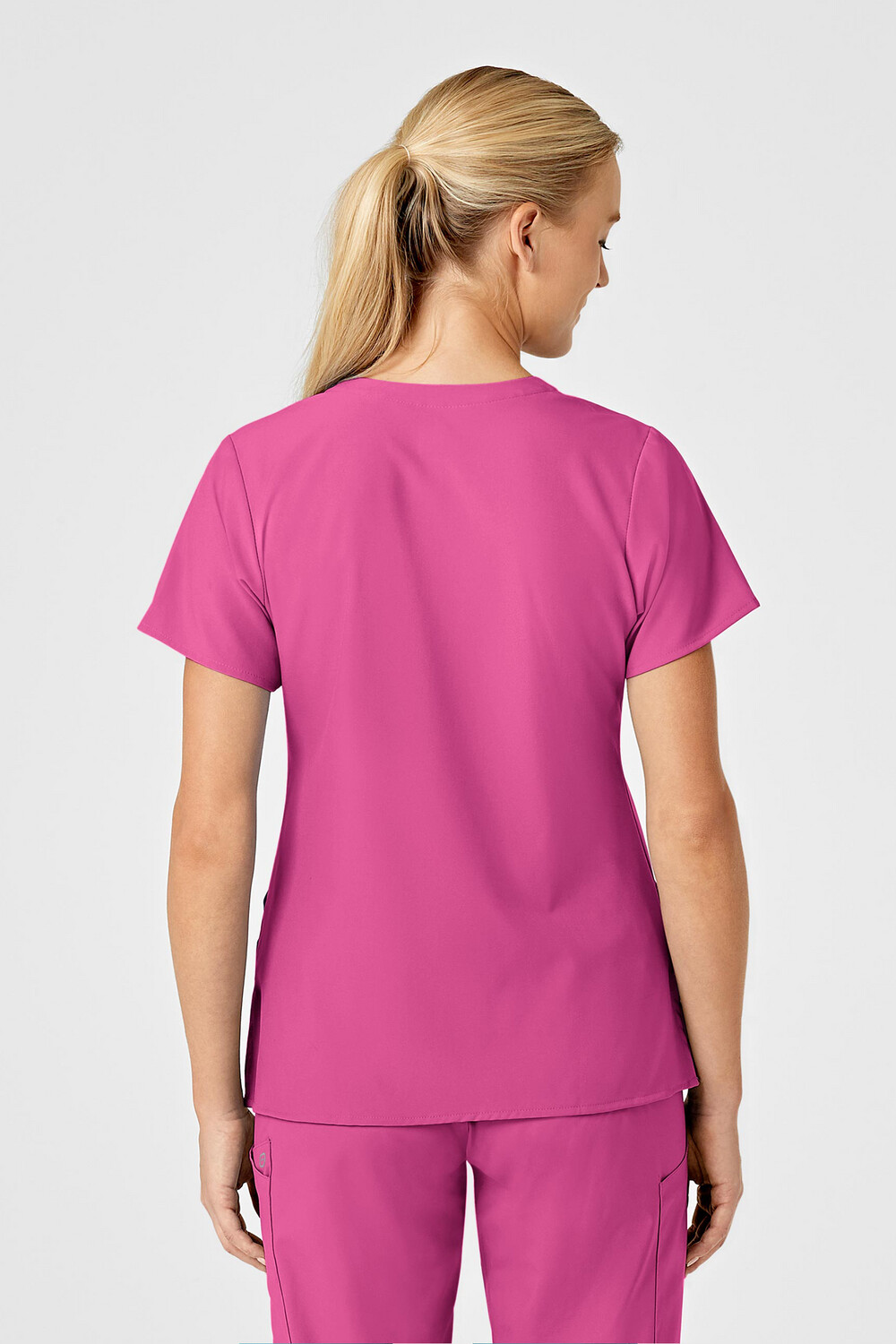 Casacca donna 6155 scollo a V hot pink