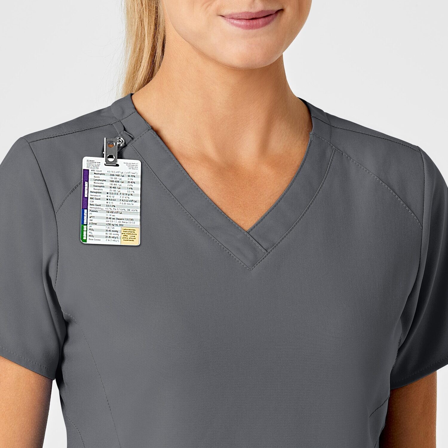 Casacca donna 6155 scollo a V pewter