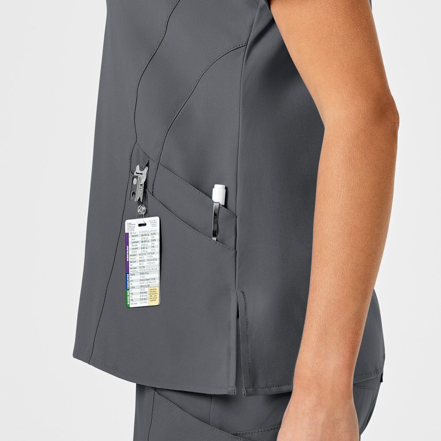 Casacca donna 6155 scollo a V pewter