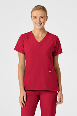 Casacca donna 6155 scollo a V red
