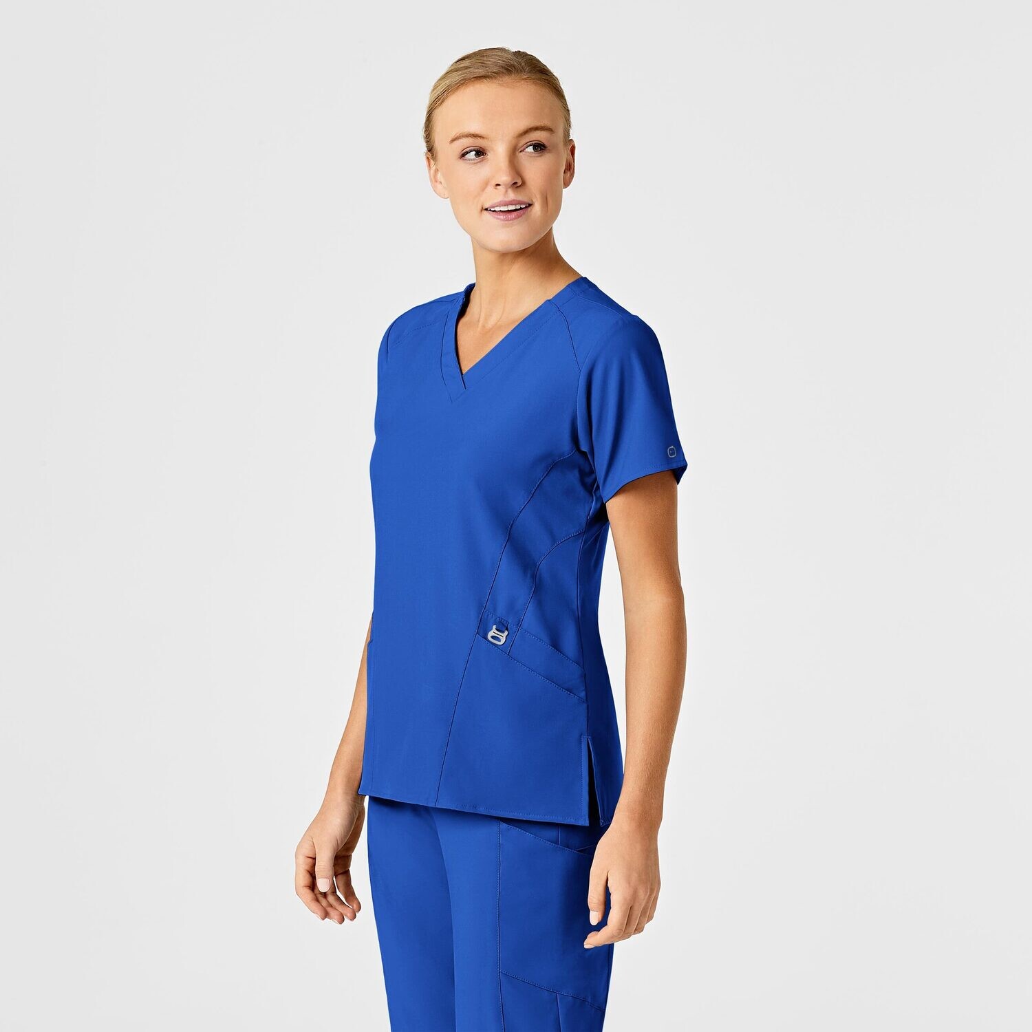 Casacca donna 6155 scollo a V royal blue