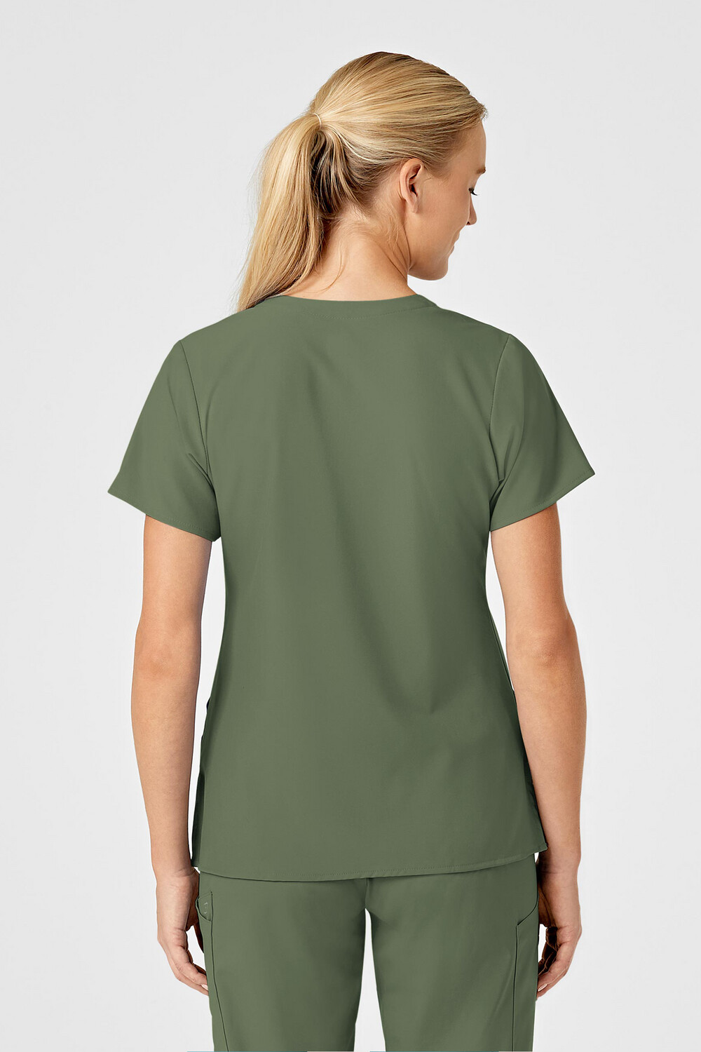 Casacca donna 6155 scollo a V olive
