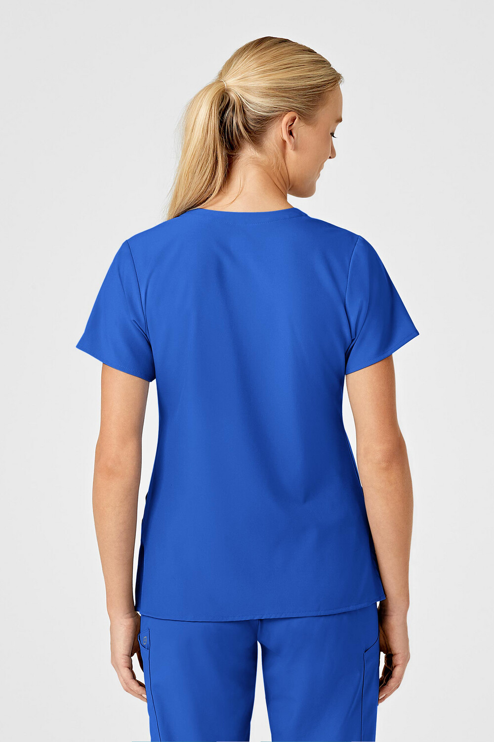 Casacca donna 6155 scollo a V royal blue