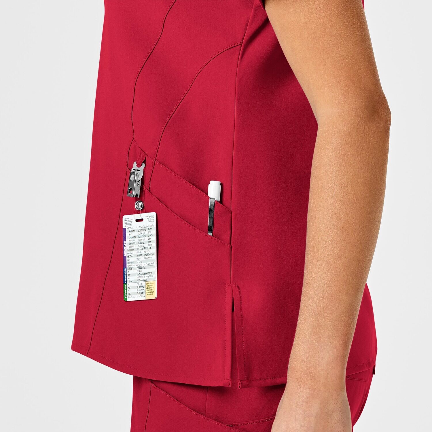 Casacca donna 6155 scollo a V red