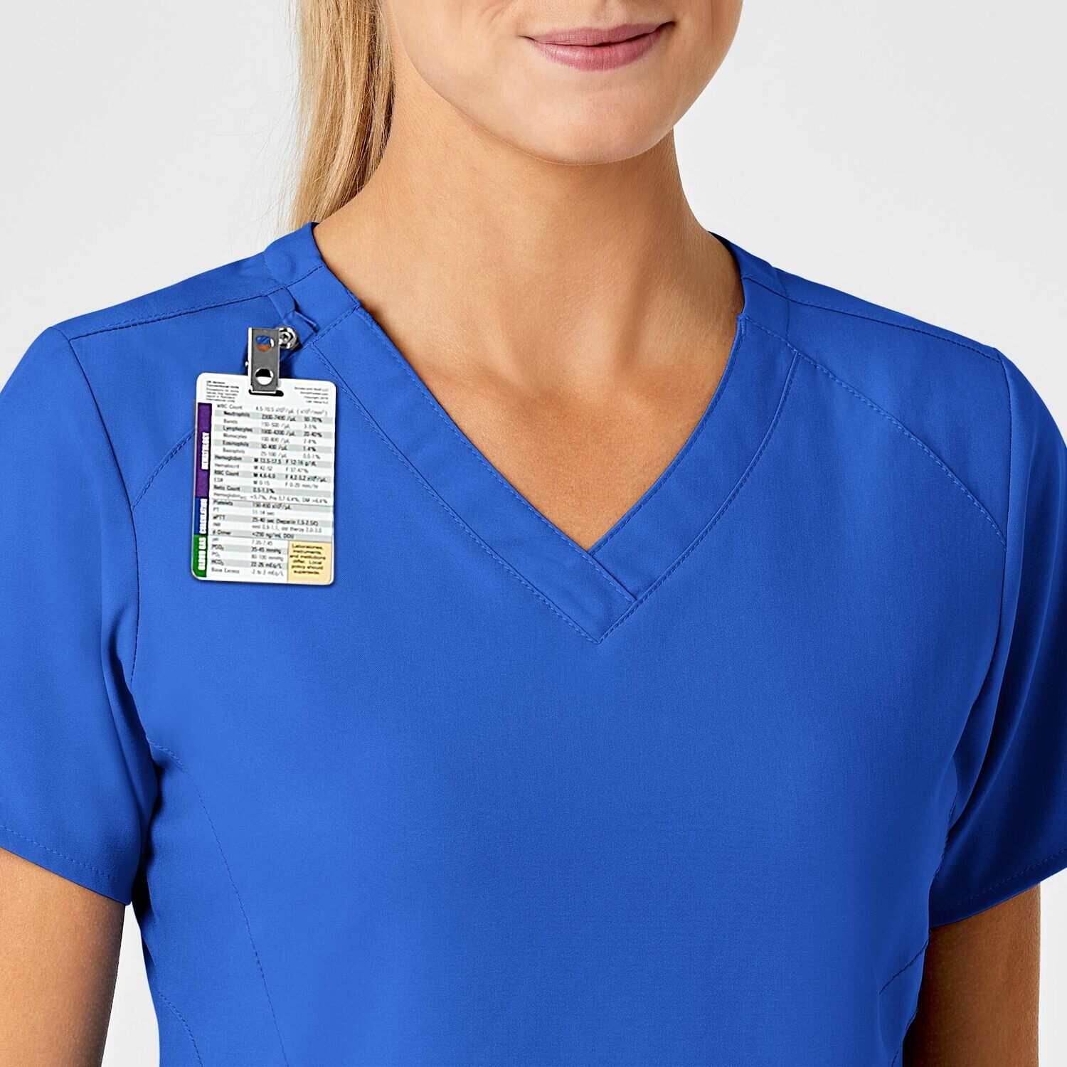 Casacca donna 6155 scollo a V royal blue