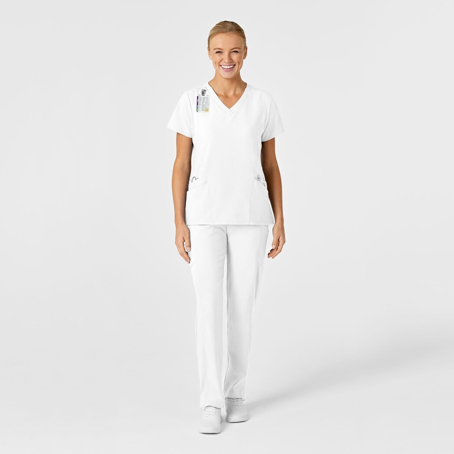 Casacca donna 6155 scollo a V white