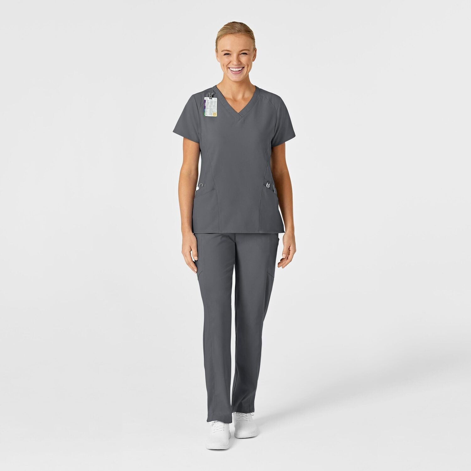 Casacca donna 6155 scollo a V pewter