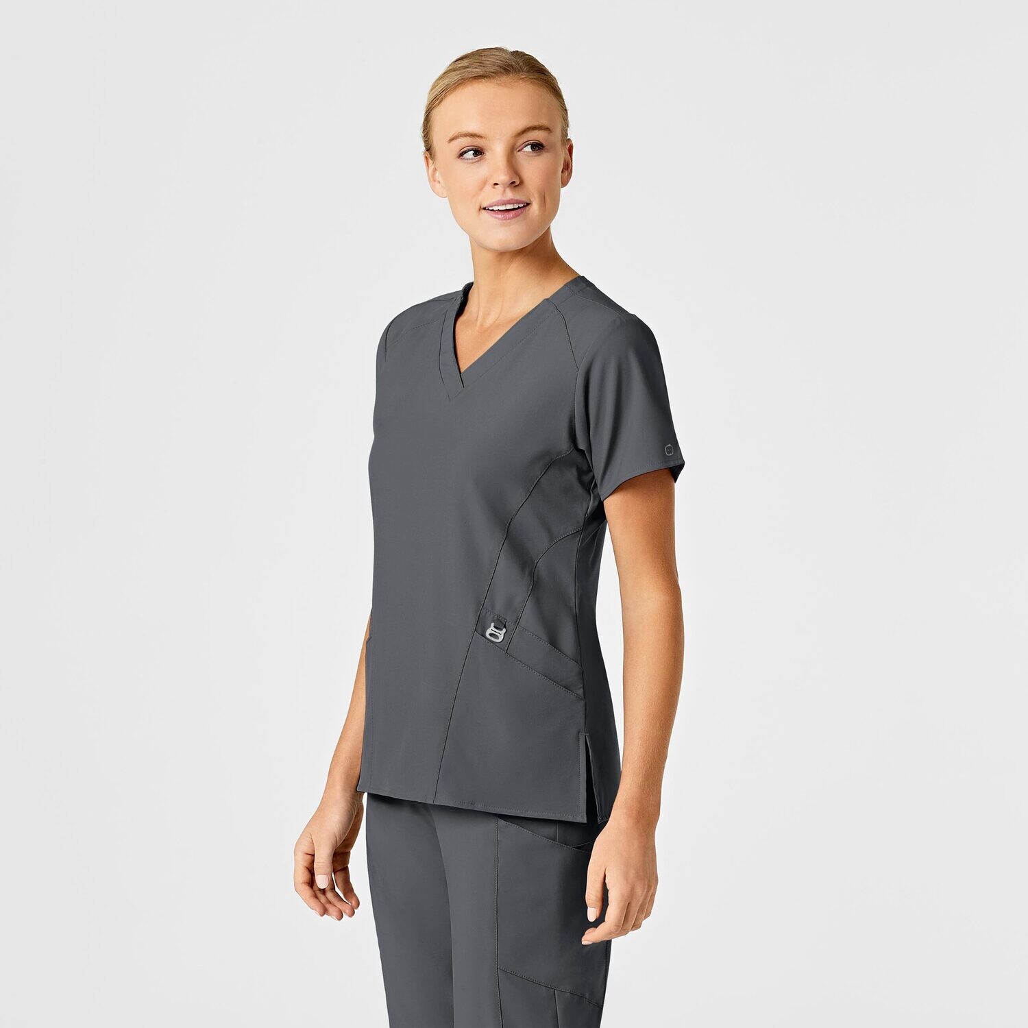 Casacca donna 6155 scollo a V pewter