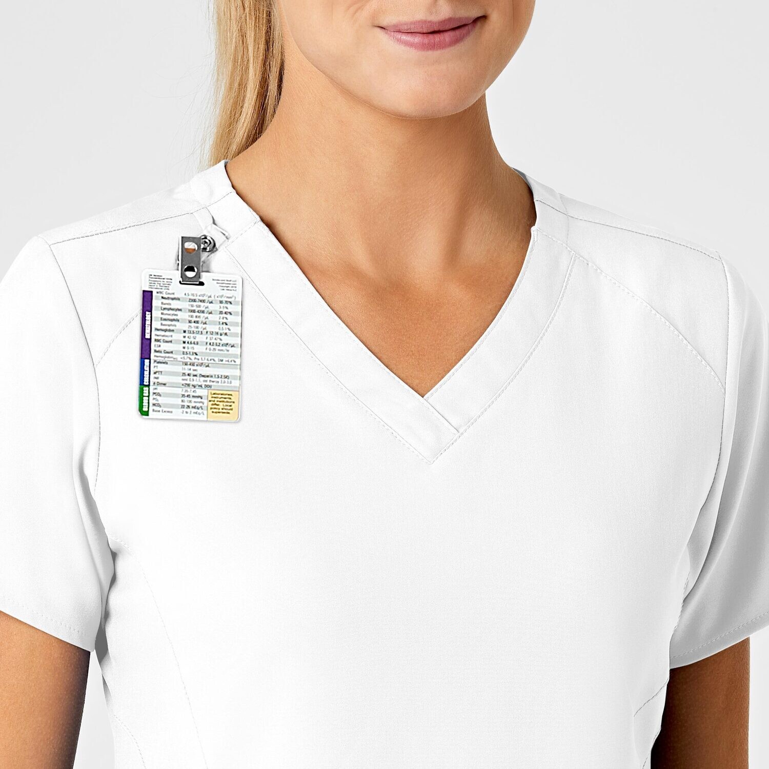 Casacca donna 6155 scollo a V white