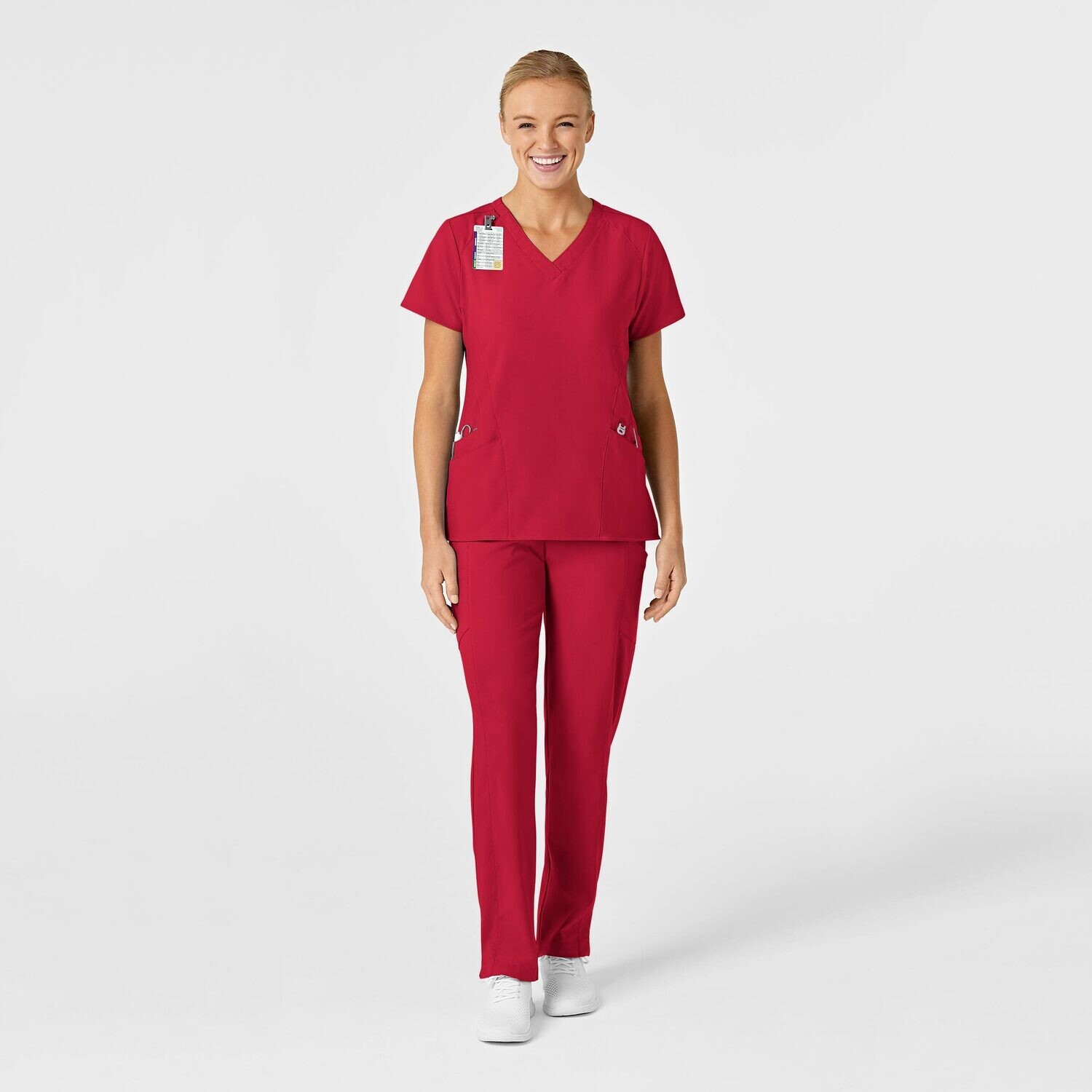 Casacca donna 6155 scollo a V red