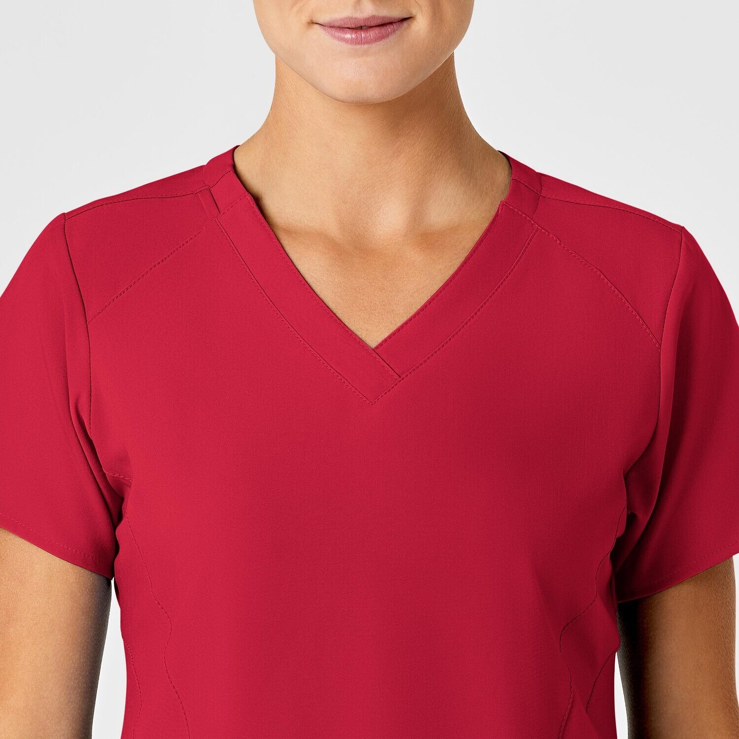 Casacca donna 6155 scollo a V red