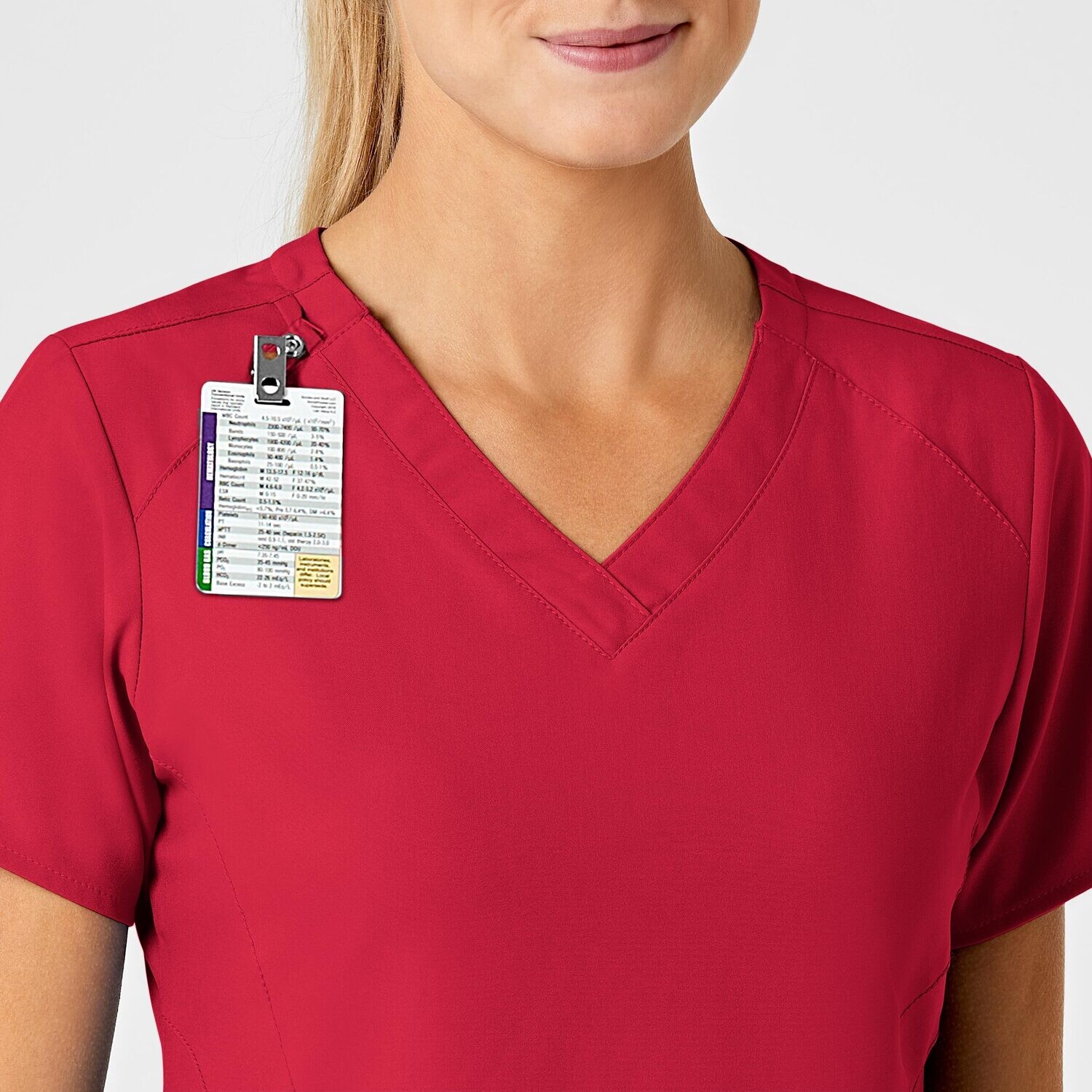 Casacca donna 6155 scollo a V red