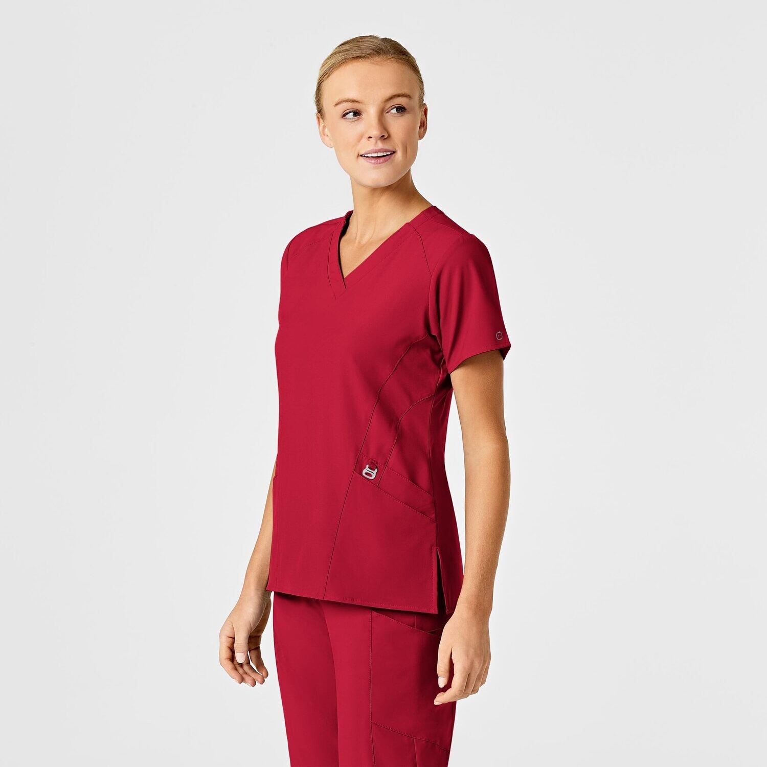 Casacca donna 6155 scollo a V red