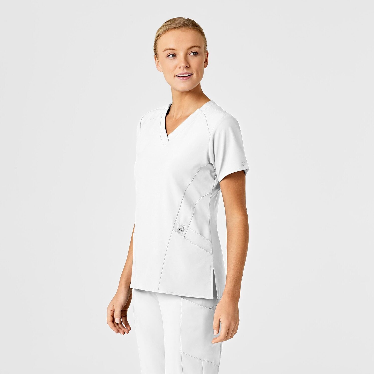 Casacca donna 6155 scollo a V white