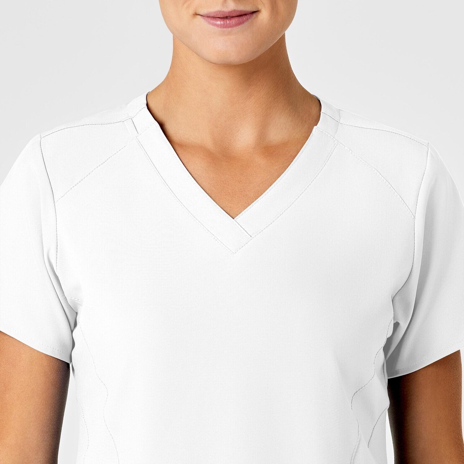 Casacca donna 6155 scollo a V white