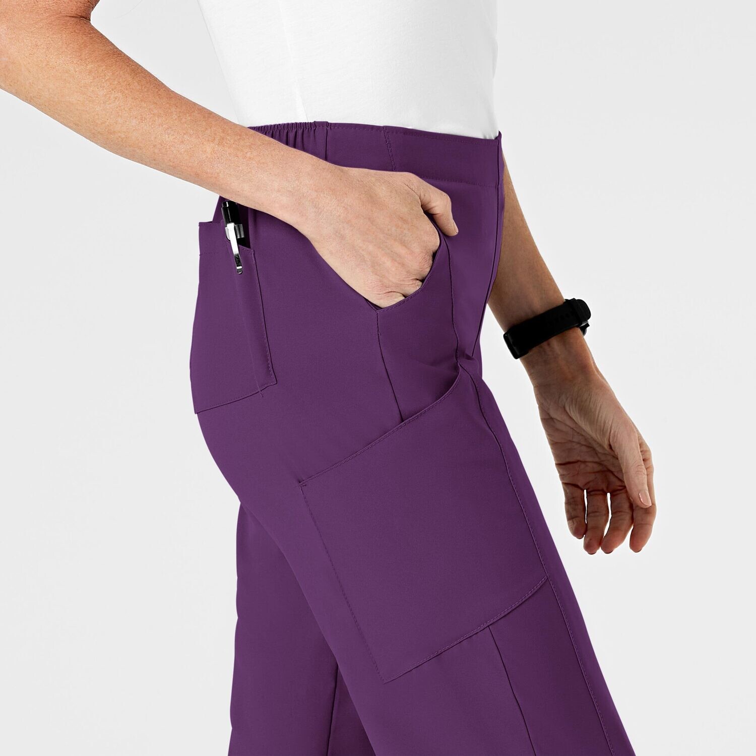Pantalone donna 5155 cargo 7 tasche eggplant