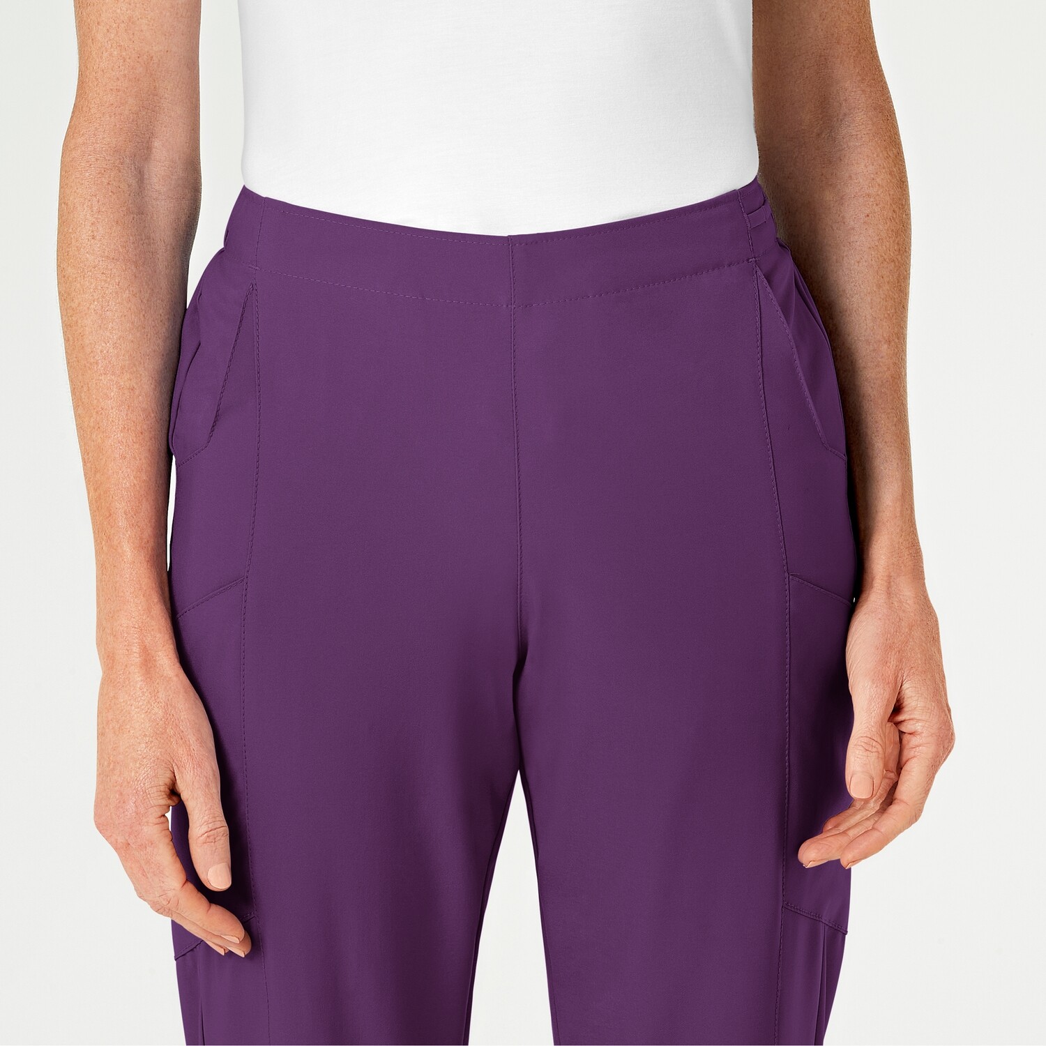 Pantalone donna 5155 cargo 7 tasche eggplant