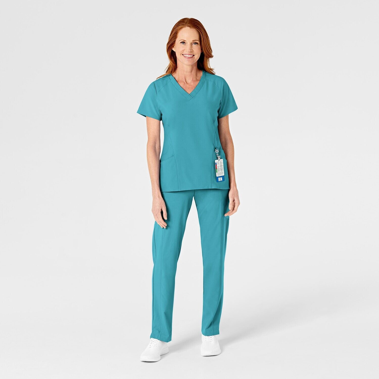 Pantalone donna 5155 cargo 7 tasche teal blue