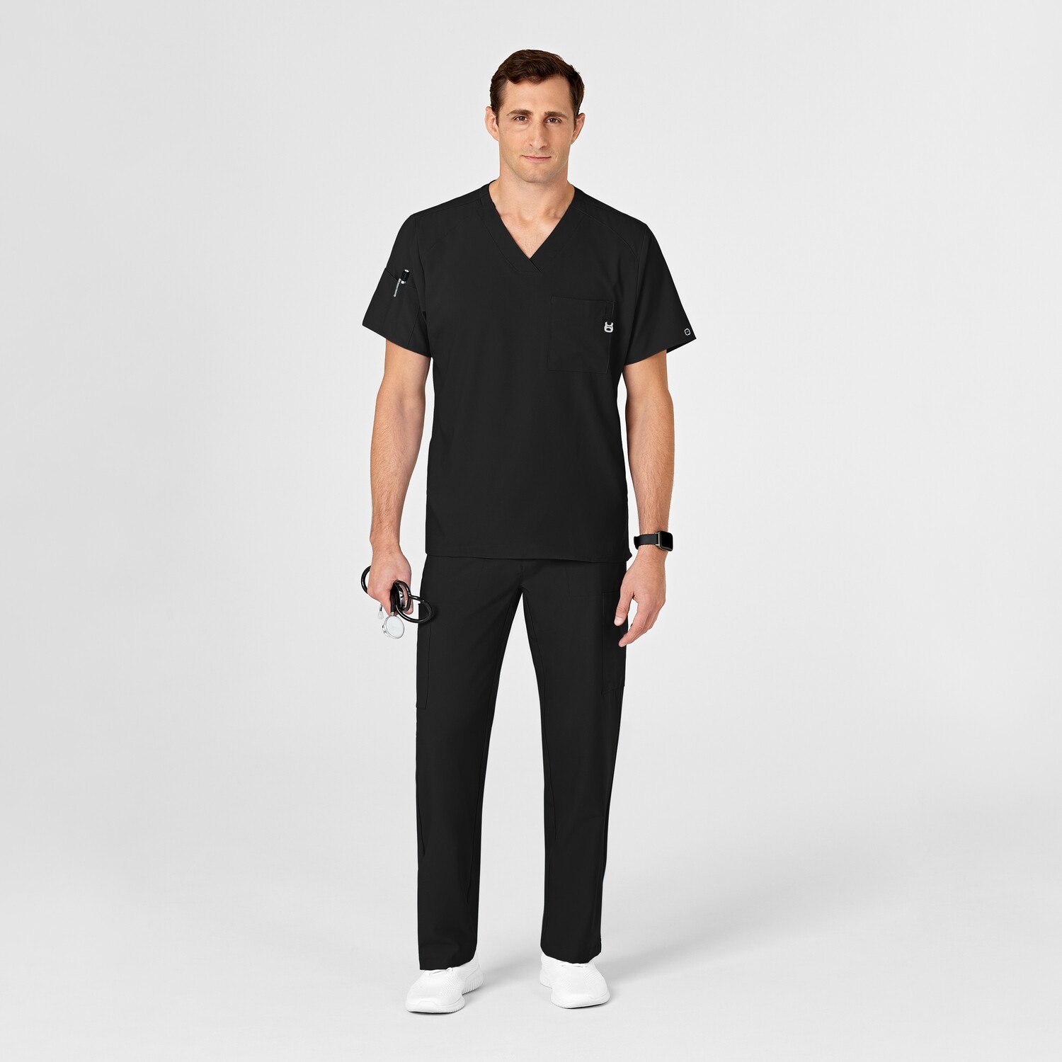 Casacca uomo 6355 scollo a V black