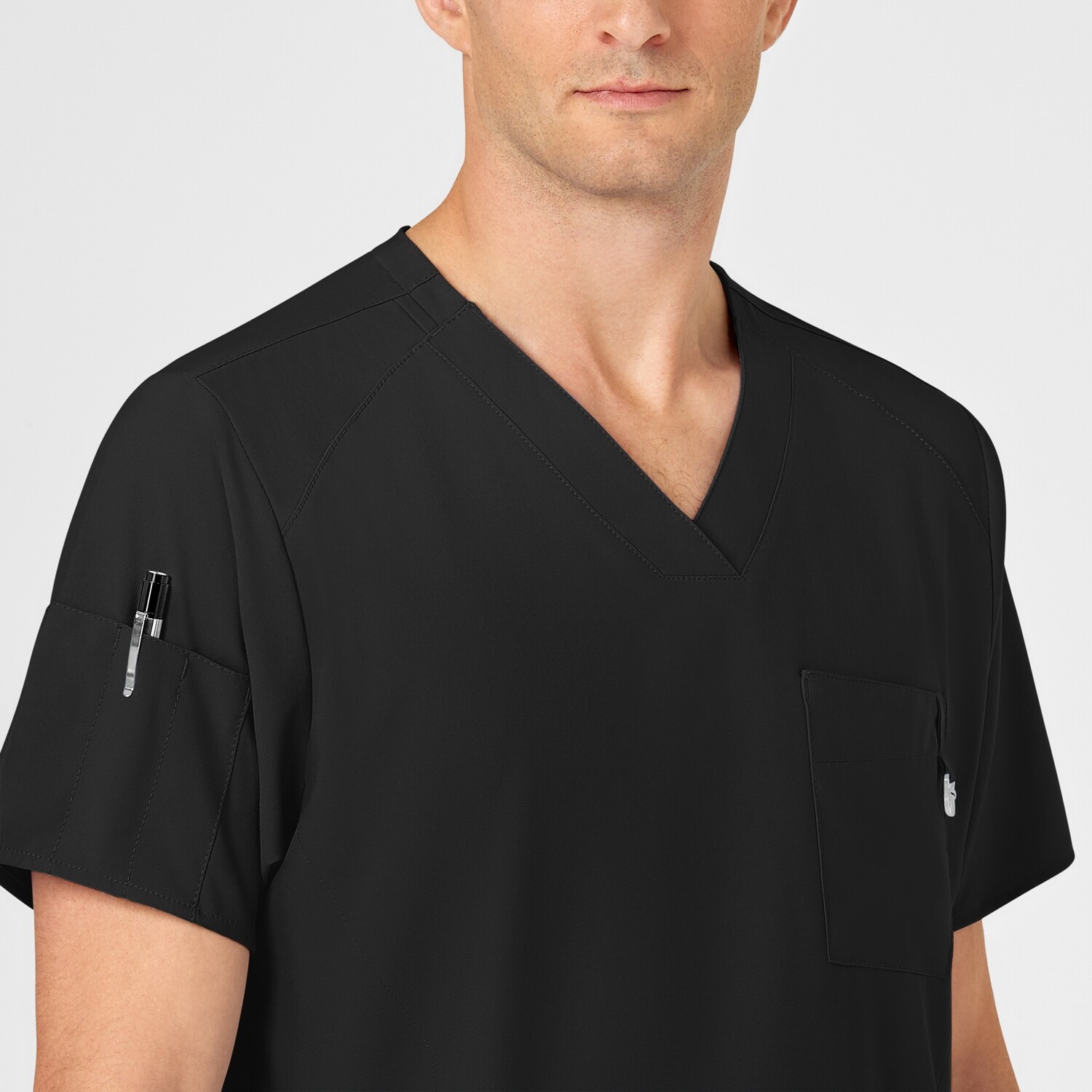Casacca uomo 6355 scollo a V black
