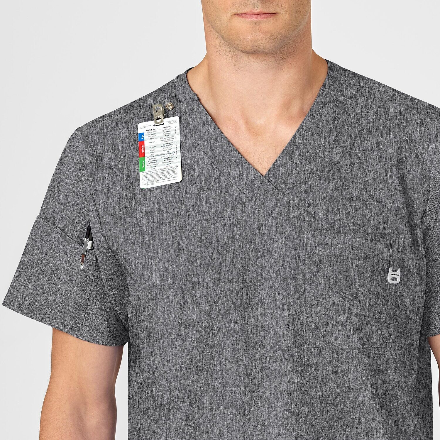 Casacca uomo 6355 scollo a V charcoal heather