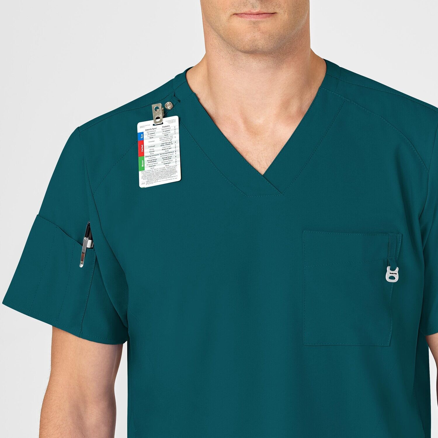 Casacca uomo 6355 scollo a V caribbean blue