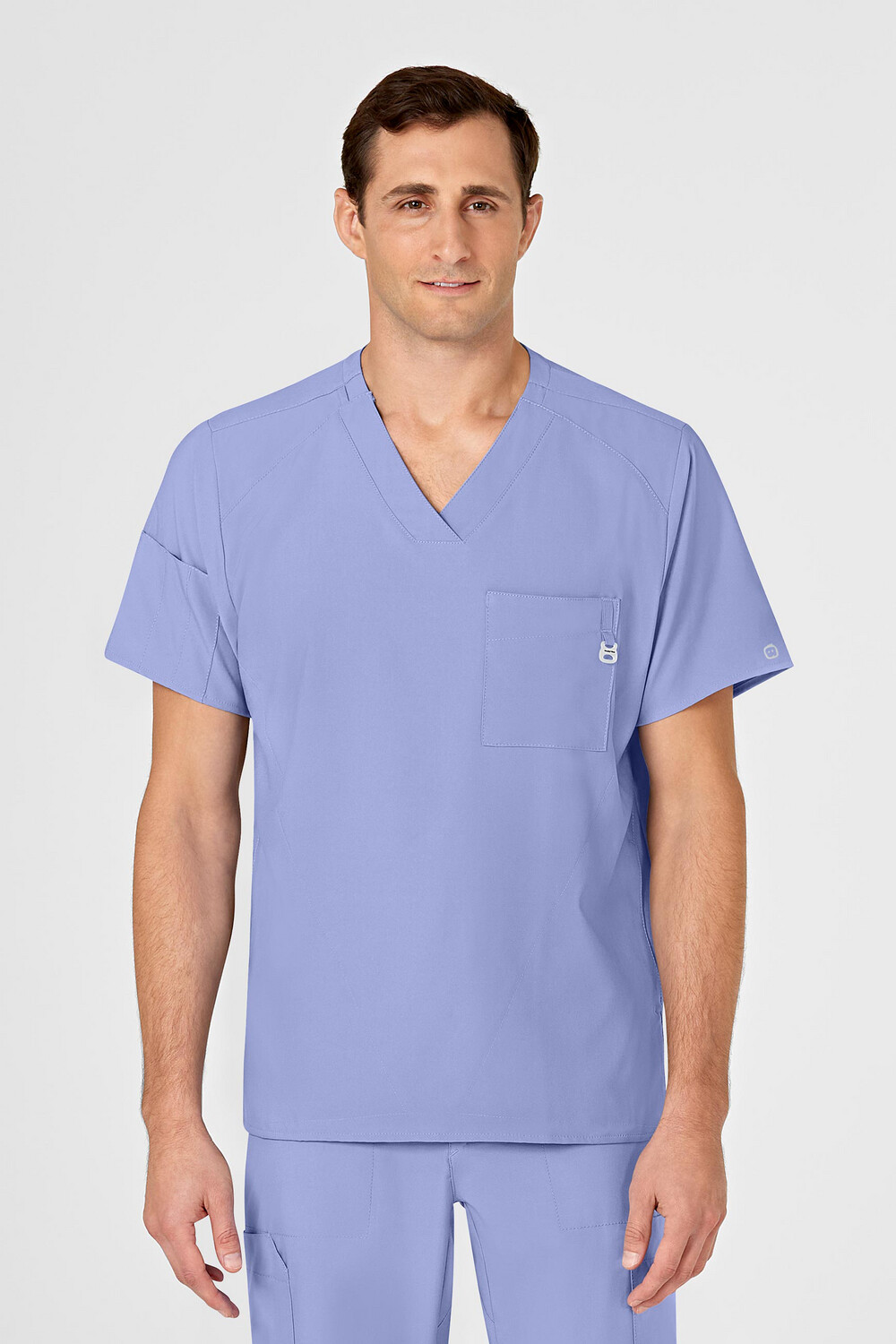 Casacca uomo 6355 scollo a V ceil blue